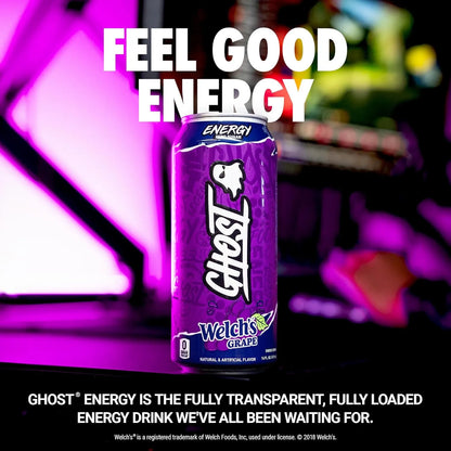 GHOST Energy Drink - 24 Pack, - Energy & Focus, No Artificial Colors - Gluten Free