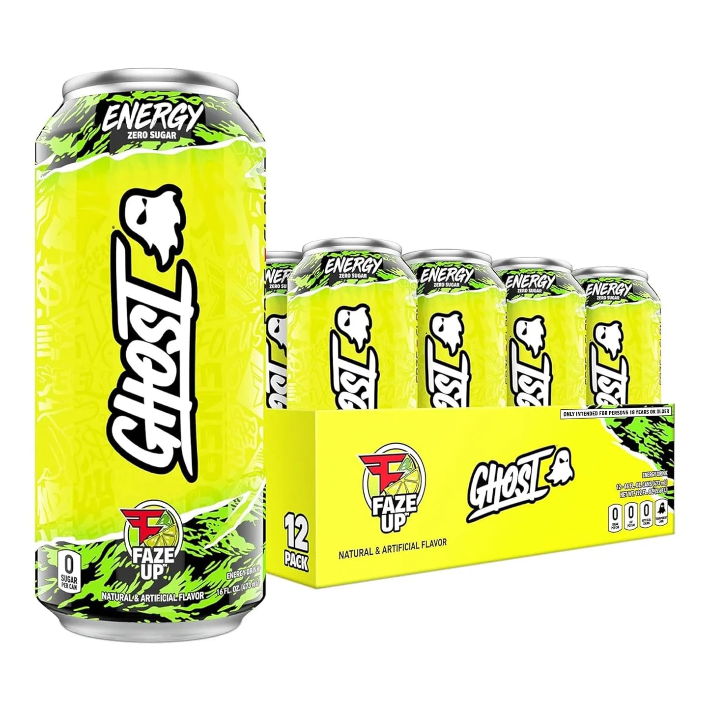 GHOST Energy Drink - 24 Pack, - Energy & Focus, No Artificial Colors - Gluten Free