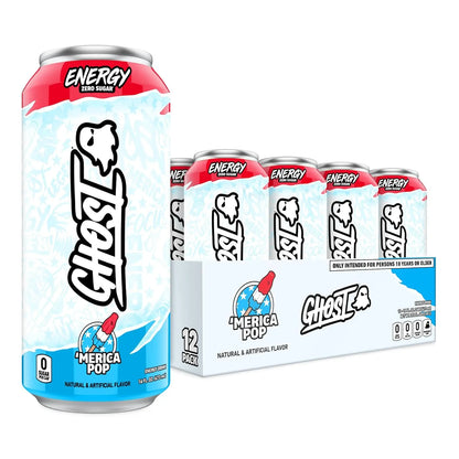 GHOST Energy Drink - 24 Pack, - Energy & Focus, No Artificial Colors - Gluten Free