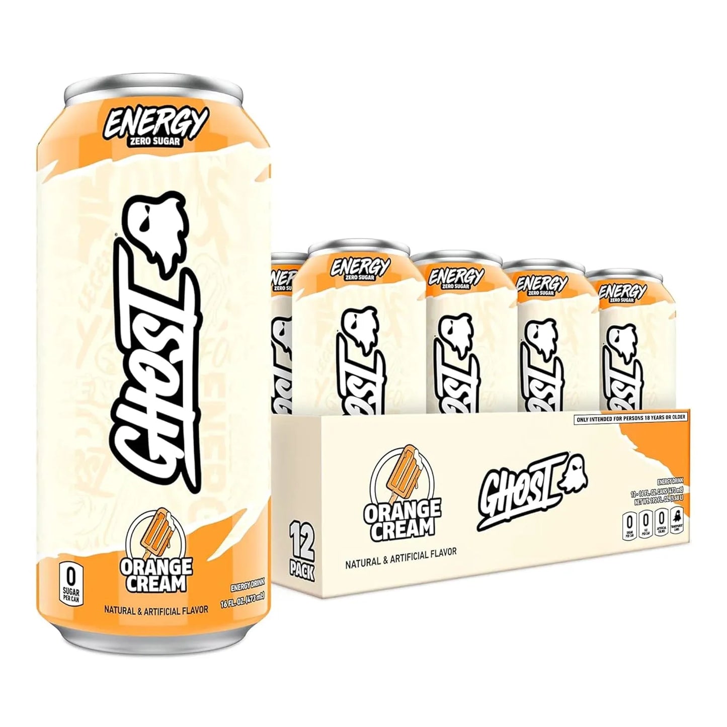 GHOST Energy Drink - 24 Pack, - Energy & Focus, No Artificial Colors - Gluten Free