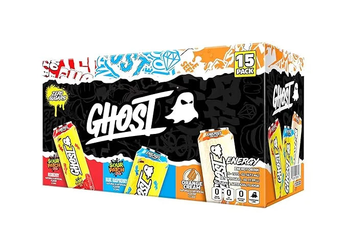 GHOST Energy Drink - 24 Pack, - Energy & Focus, No Artificial Colors - Gluten Free