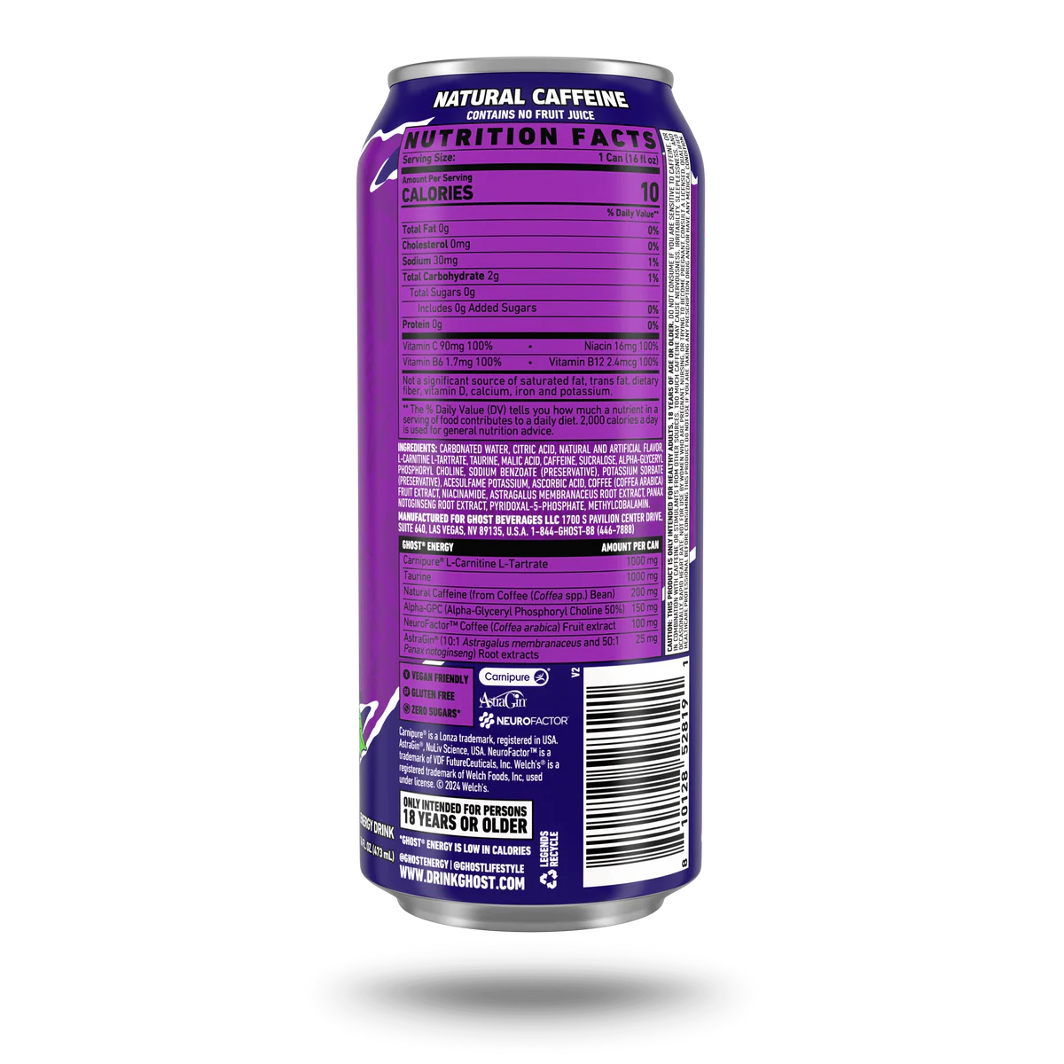 GHOST® ENERGY - WELCH'S® "GRAPE"